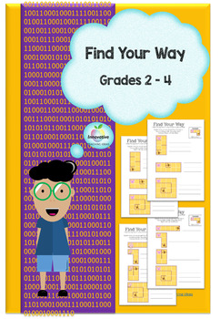 Preview of Find your way Algorithms, Coordinates | Coding and STEM Location | Map Skills