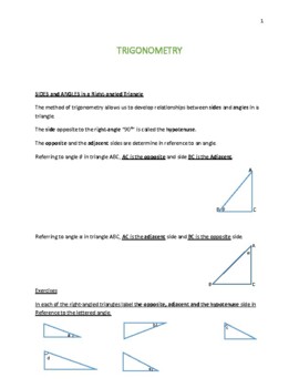 Preview of Finding Angles and Sides in Trigonometry