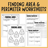 Finding Area & Perimeter | Halloween | Worksheets | 3rd | 