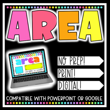 Preview of Finding Area PowerPoint | Print or Digital Versions | Google |