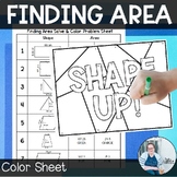 Finding Area Solve and Color Math Activity TEKS 6.8c 6.8d