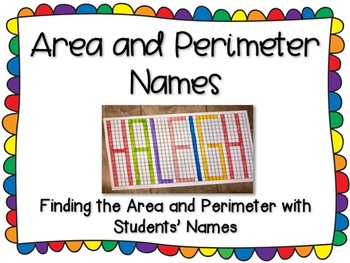 Preview of Finding Area and Perimeter in Students' Names