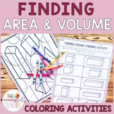 Finding Area and Volume Coloring Activities