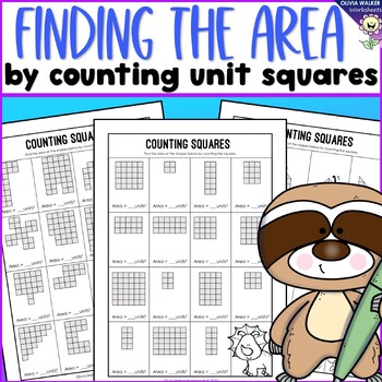 Preview of Finding Area by Counting Unit Squares (Rectangles and Irregular Shapes)