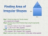 Finding Area of Irregular Shapes: Process Chart