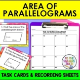 Finding Area of Parallelograms Task Cards | Math Center Pr