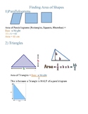 Finding Area of Parallelograms and Triangles Distance Lear