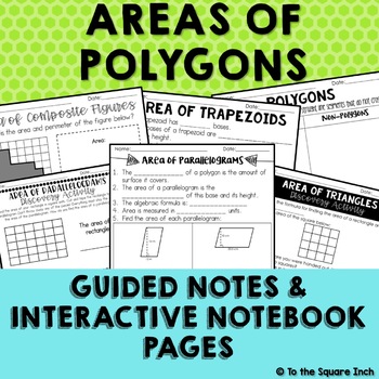 Preview of Area of Polygons Interactive Notebook