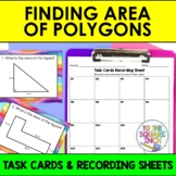 Finding  Area of  Polygons Task Cards | Math Center Practi