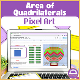 Finding Area of Quadrilaterals Pixel Art Activity | Math D