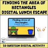 Finding Area of Rectangles Lunch Escape Digital Escape Room