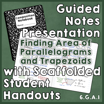 Preview of Finding Area of Triangles, Quadrilaterals (Parallelograms, Trapezoids) - 6.G.1