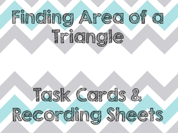 Preview of Finding Area of a Triangle Task Cards