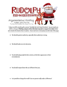 tweet Nogen Hævde Finding Arguments in Rudolph the Red-Nosed Reindeer by Read Write Inspire