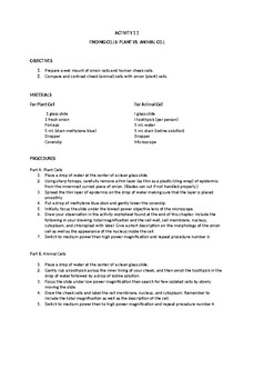 Preview of Finding Cell: Plant cell or Animal cell Activity