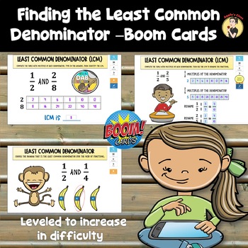Preview of Least Common Denominators BOOM Cards - Distance Learning