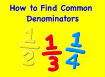 Preview of Finding Common Denominators Flipchart