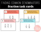 Finding Common Denominators Fraction Task Cards