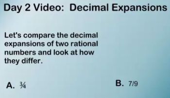 Preview of Finding Decimal Expansions for rational and irrational numbers