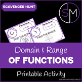 Finding Domain and Range - Scavenger Hunt