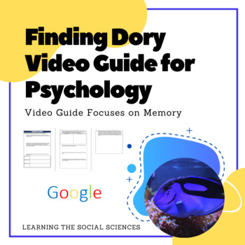 Preview of Finding Dory Video Guide on Memory for Psychology