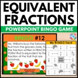 Finding Equivalent Fractions Bingo Game with Powerpoint PP