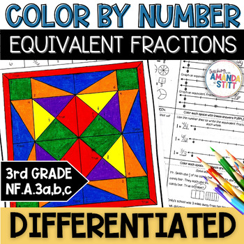 Preview of Finding Equivalent Fractions Worksheets - 3rd Grade Fractions Practice Activity