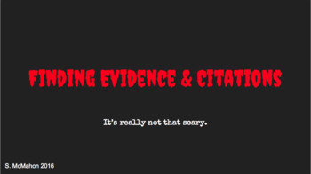 Preview of Finding Evidence and Citations Presentation