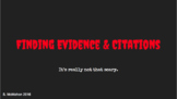 Finding Evidence and Citations Presentation
