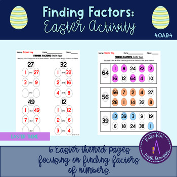 Preview of Finding Factors: Easter Egg Practice Pages