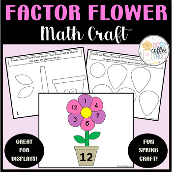 Preview of Easy Spring Summer Math Craft| Factors | Printable End of Year Activity Gr 3-5  