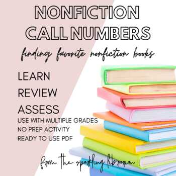 Preview of Nonfiction Call Numbers - Learning to Find Nonfiction Books in the Library