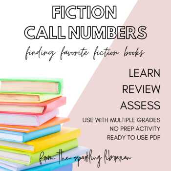 Preview of Fiction Call Numbers - Learning to Find Fiction Books in the Library