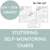 Speech Therapy Stuttering Fluency Progress Monitoring Charts