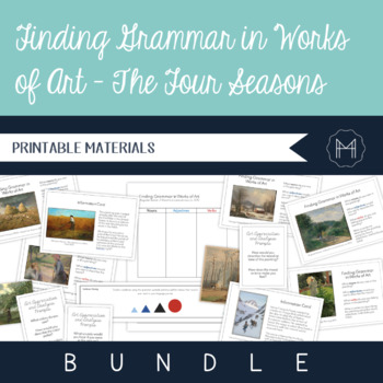 Preview of Finding Grammar in Works of Art - The Four Seasons Bundle