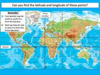 Finding Latitude And Longitude Coordinates On A World Map By Teach It Forward