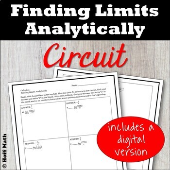 Preview of Finding Limits Analytically CIRCUIT | Digital and Print