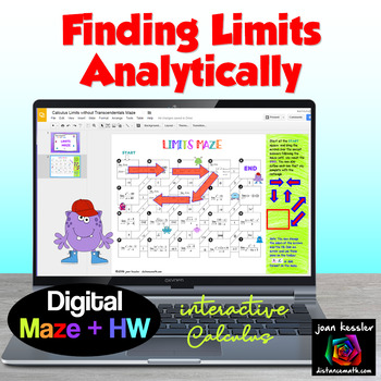 Preview of Finding Limits Analytically Digital Maze plus Printable and Digital HW