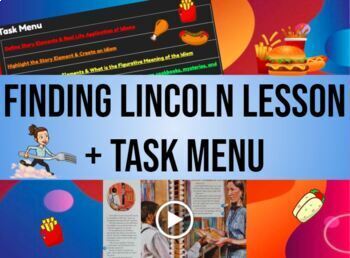Preview of Finding Lincoln Virtual Lesson + Task Menu