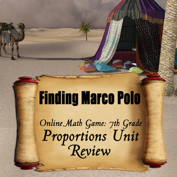 Preview of Finding Marco Polo Online Proportions Unit Review Math Game