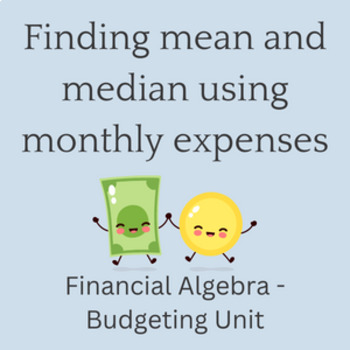 Preview of Finding Mean and Median, Discretionary vs. Essential Expenses
