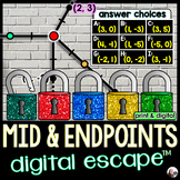 Finding Midpoints and Endpoints Digital Math Escape Room Activity