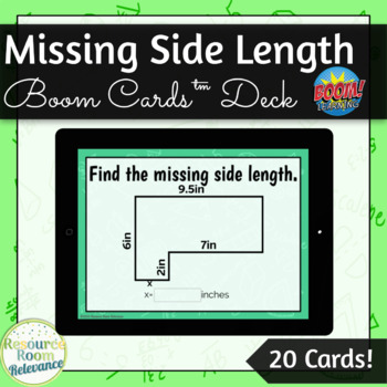 Preview of Finding Missing Side Lengths - Boom Cards™
