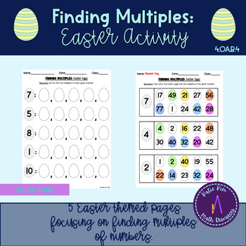 Preview of Finding Multiples: Easter Egg Practice Pages