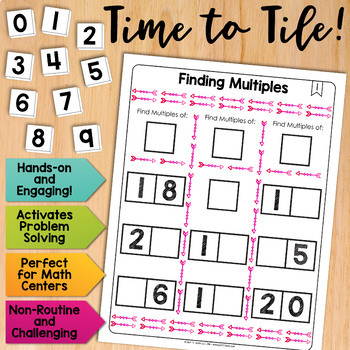 Preview of Finding Multiples Math Centers Math Tiles