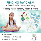 Coping Skills & Calm Down Corner Social Story, Posters, an