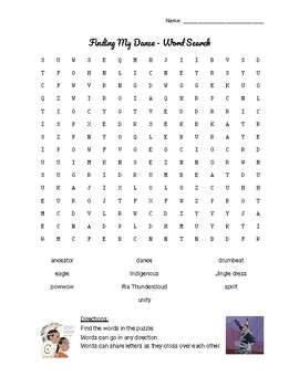 Preview of Finding My Dance Word Search
