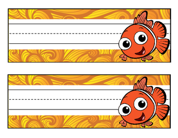 finding nemo dory desk name tags by jarisch jewels tpt