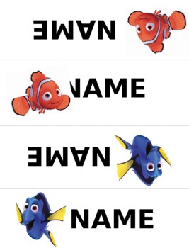 finding nemo name tags worksheets teaching resources tpt