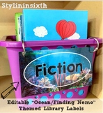 Finding Nemo/Ocean Themed Classroom Library Labels/Tags - 